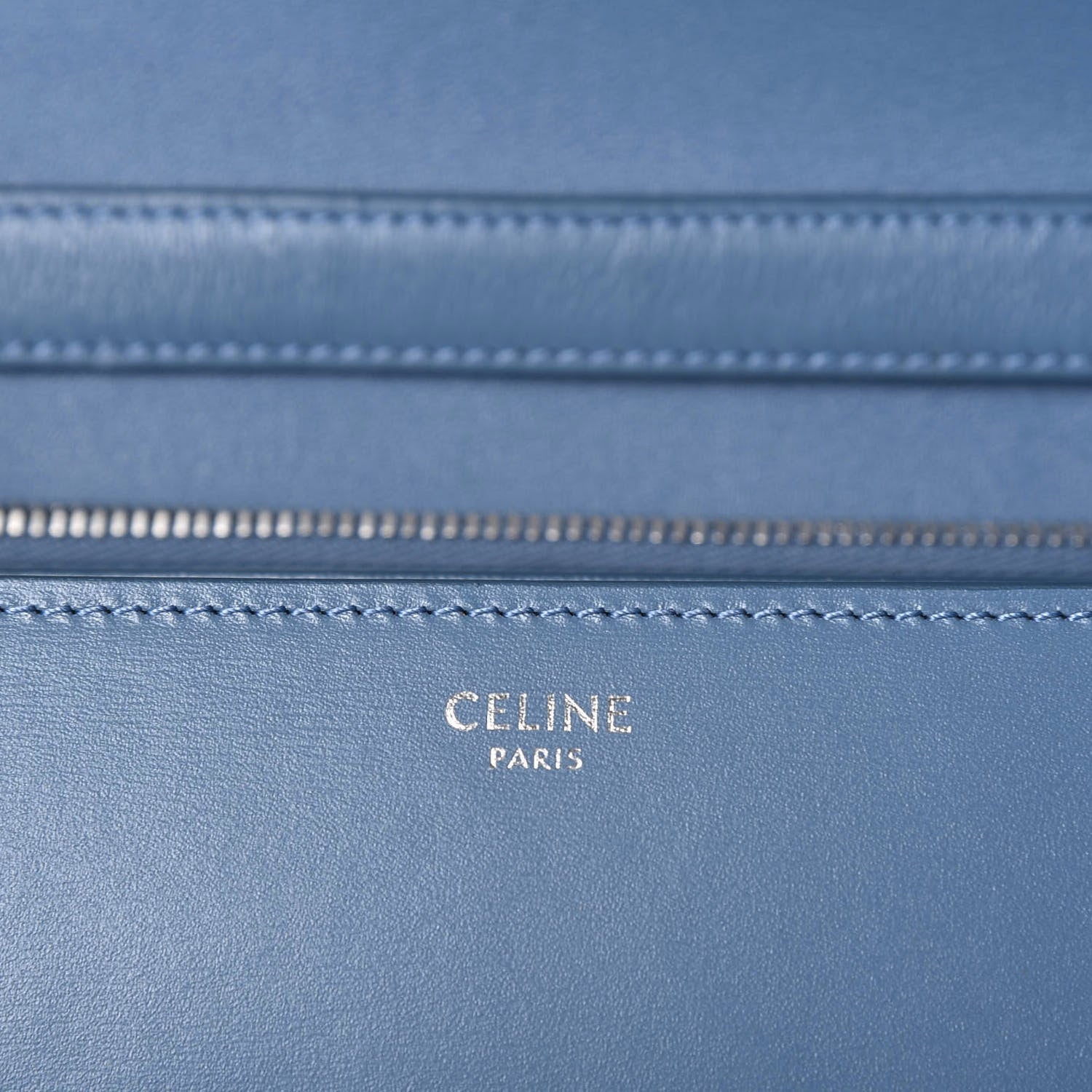 Celine Smooth Calfskin Medium Classic Box Flap Bag Slate 12 of 13