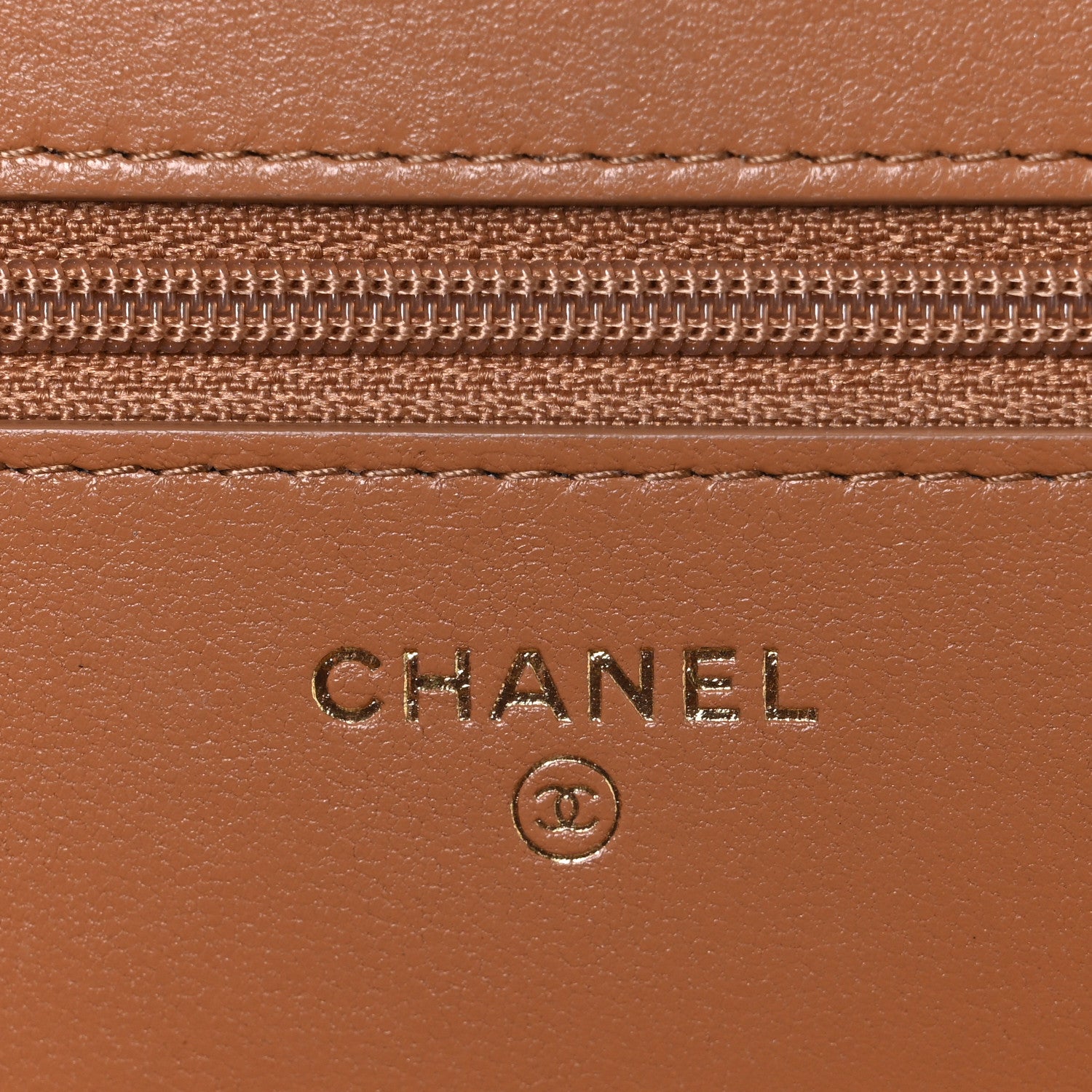 Chanel Lambskin Quilted Chanel 19 Wallet On Chain WOC Brown 6 of 12