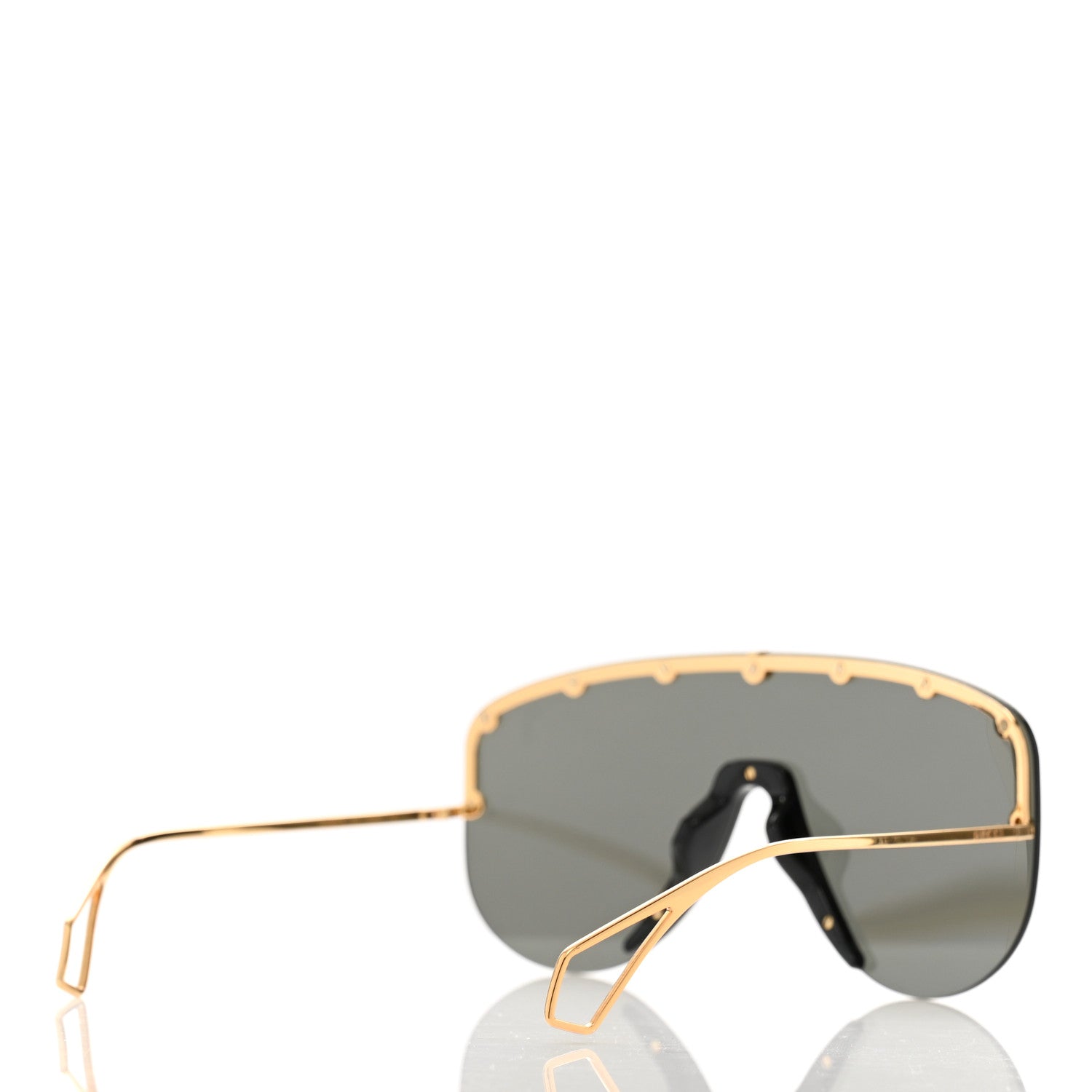 Gucci Shield Sunglasses GG0667S Black Gold 4 of 8