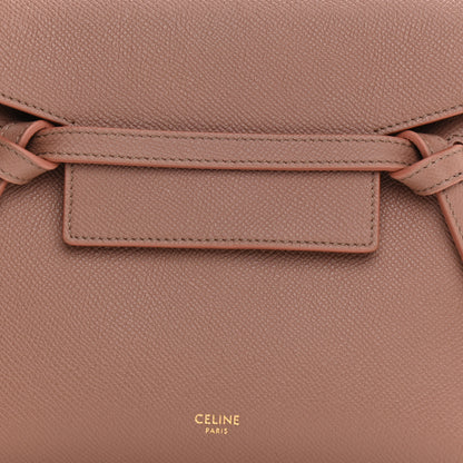 Celine Grained Calfskin Nano Belt Bag Antique Rose 8 of 10