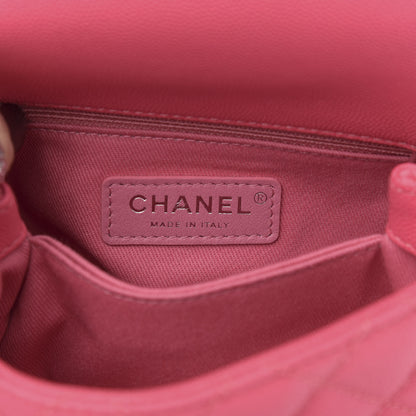 Chanel Caviar Quilted Incognito Extra Mini Coco Handle Flap Pink 7 of 11