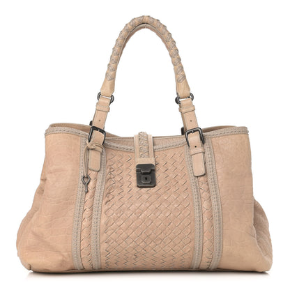 Bottega Veneta Nappa Intrecciato Punto Mocassino Roma Tote Cloth 1 of 16