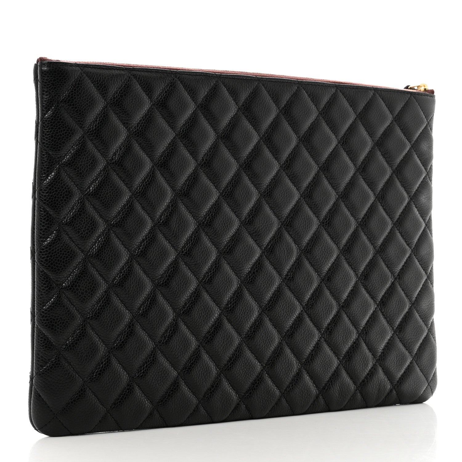 Chanel Caviar Quilted Large Cosmetic Case Black 3 of 8