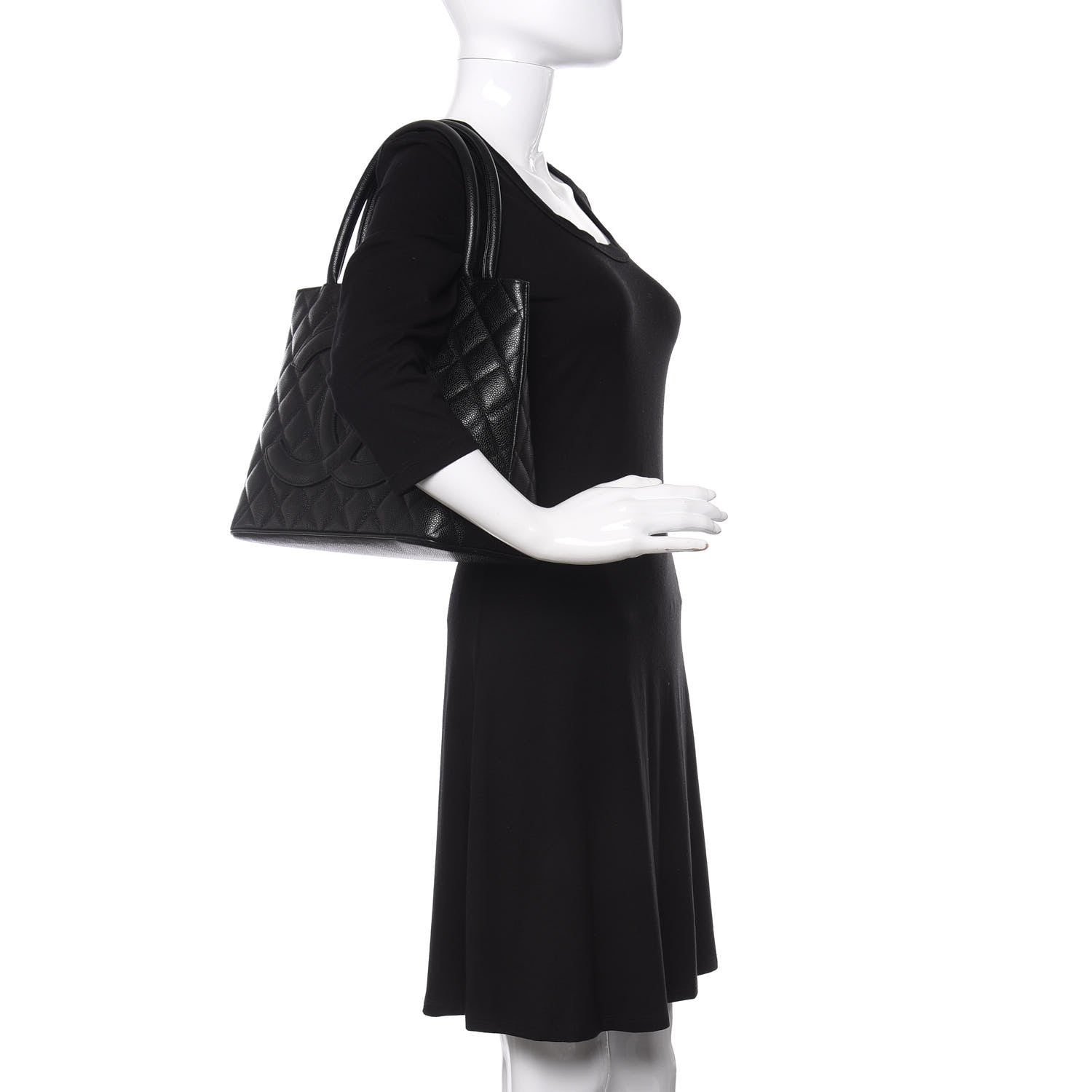 Chanel Caviar Quilted Medallion Tote Black 2 of 10
