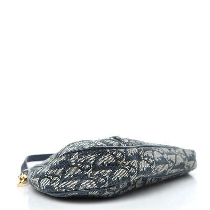 Christian Dior Monogram Mini Saddle Pochette Navy 4 of 11