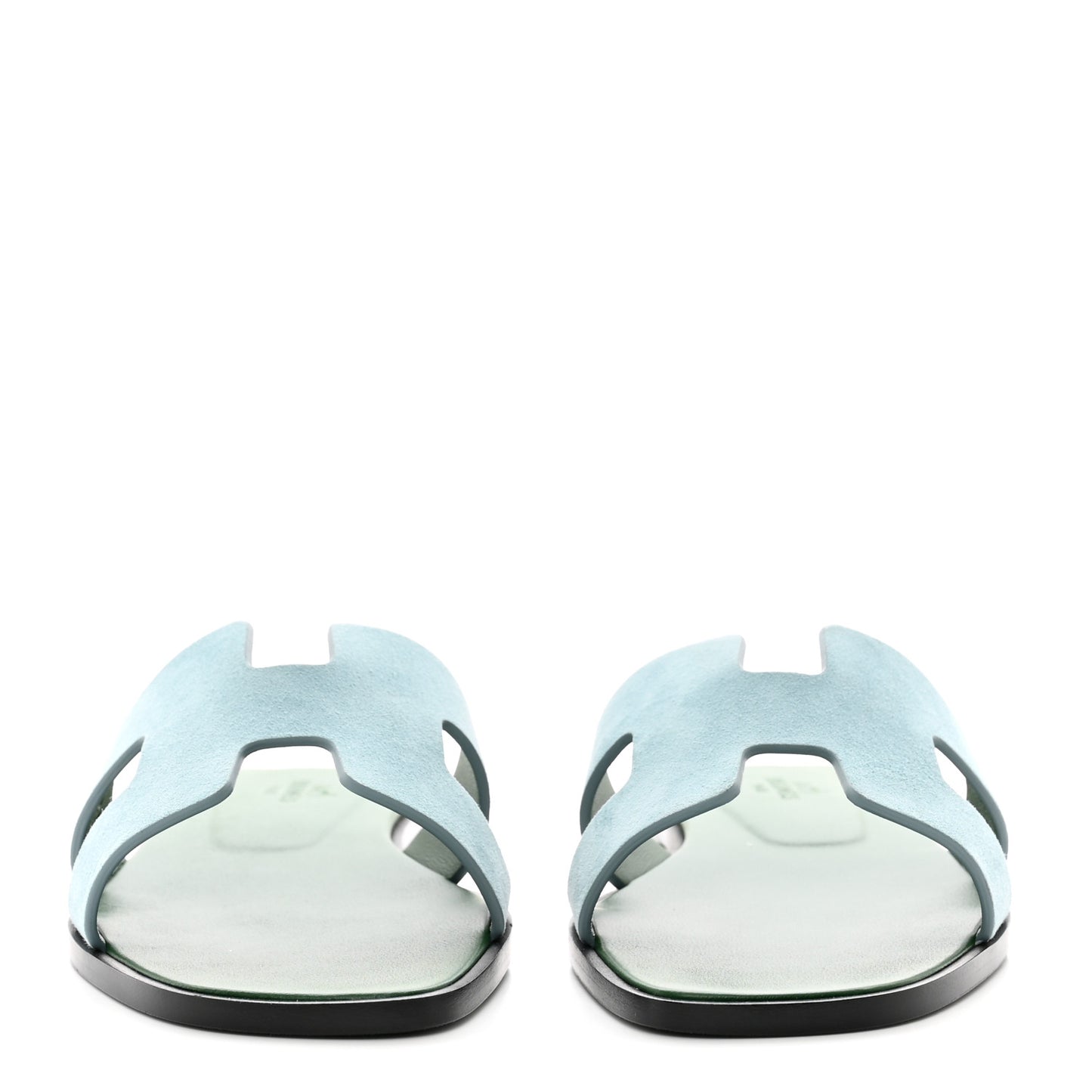 Suede Goatskin Oran Sandals 37 Vert D’eau Vert Anglais