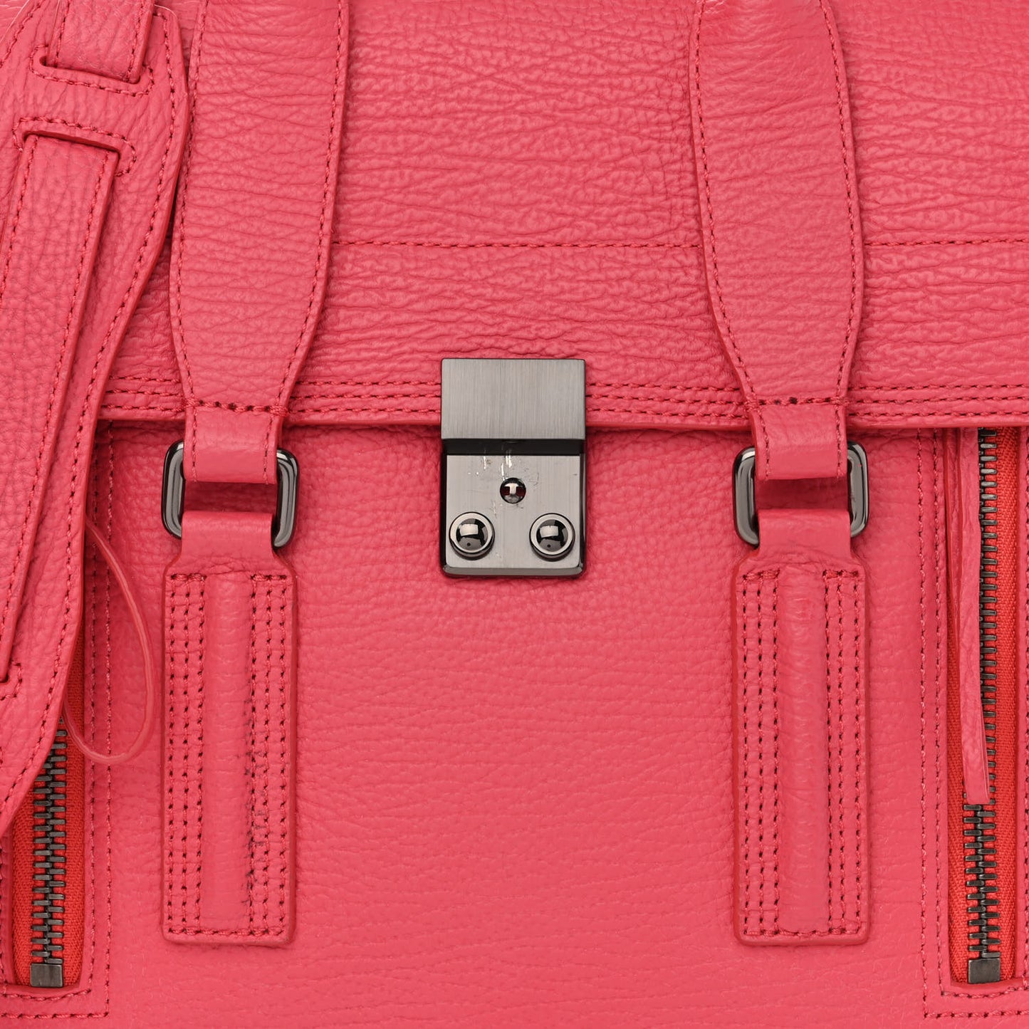 Textured Calfskin Medium Pashli Satchel Raspberry