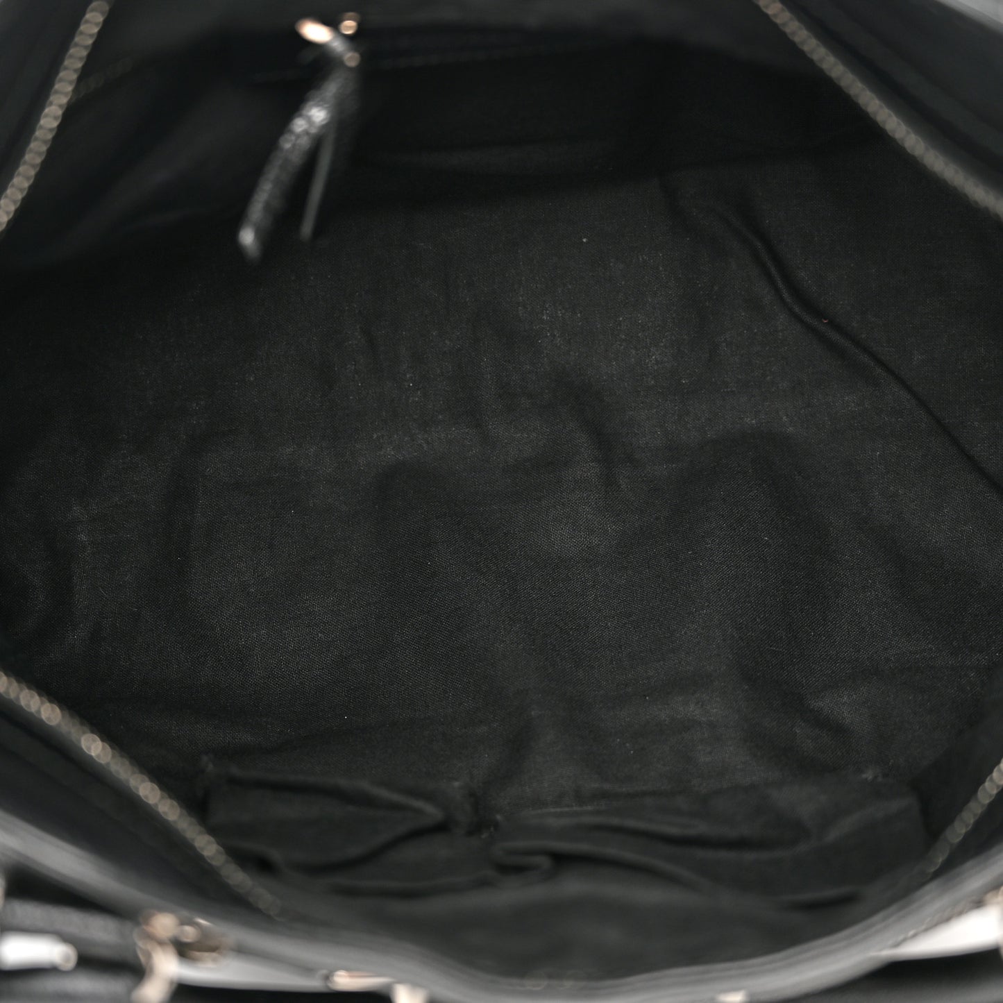 Chevre Silver Metallic Edge Hardware Velo Black