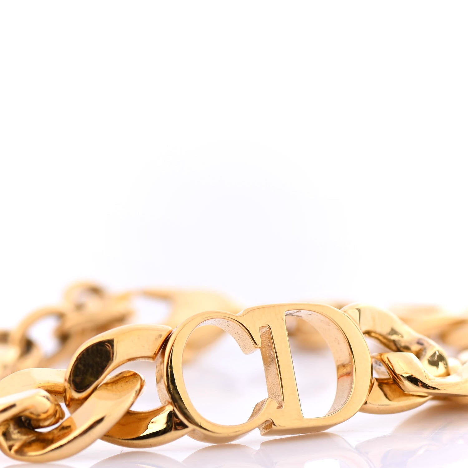 Christian Dior Metal Danseuse Etoile Chain Bracelet Gold 3 of 4