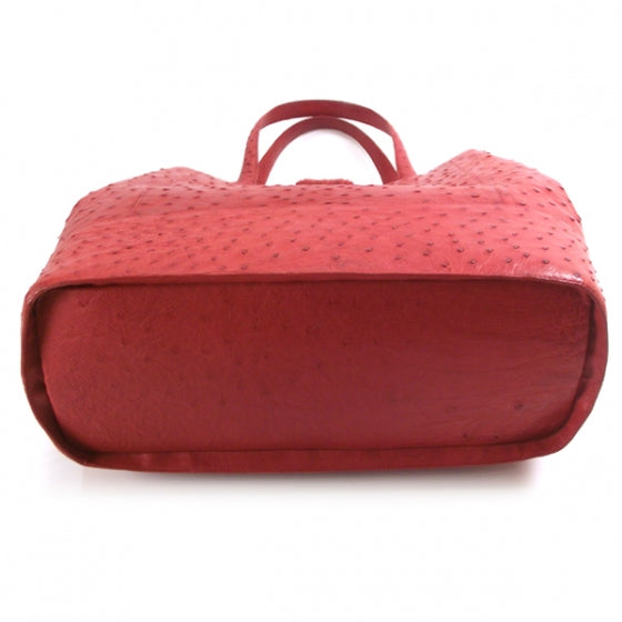 Ostrich Tote Red