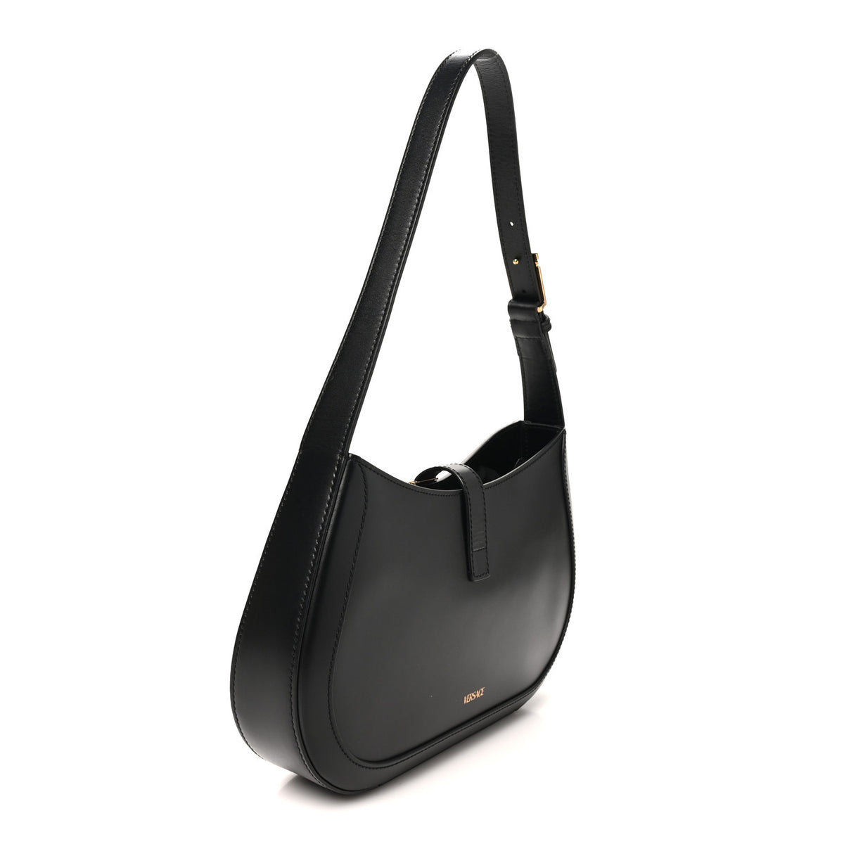 Versace Calfskin Large Greca Goddess Hobo Black 3 of 9