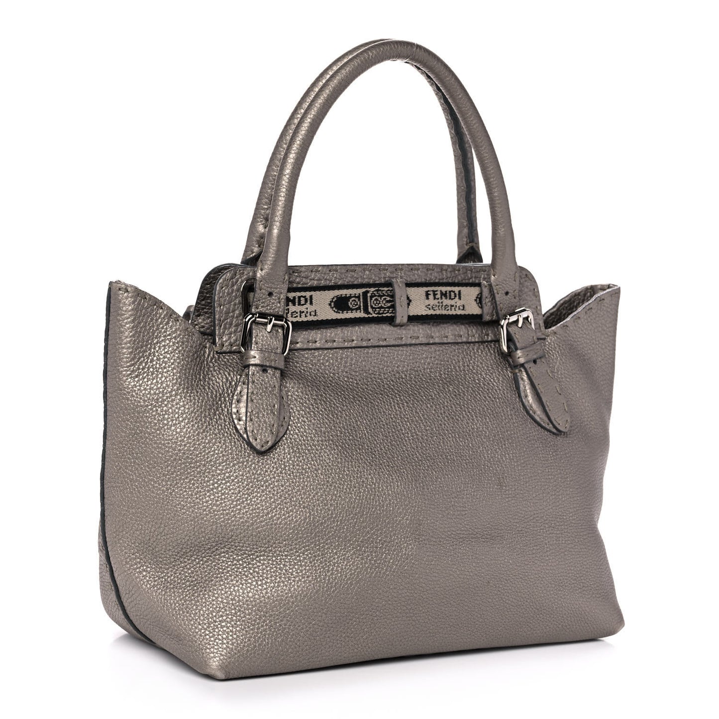 Cuoio Romano Selleria Small Villa Borghese Tote Peltro