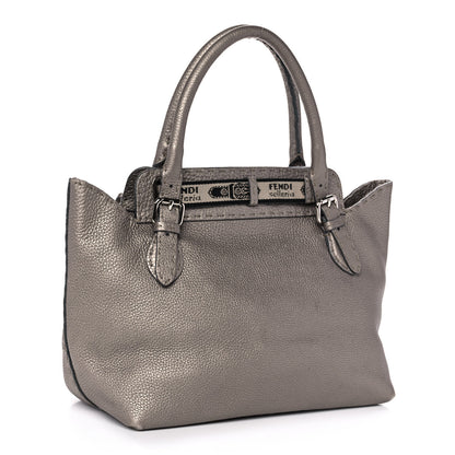 Fendi Cuoio Romano Selleria Small Villa Borghese Tote Peltro 3 of 10