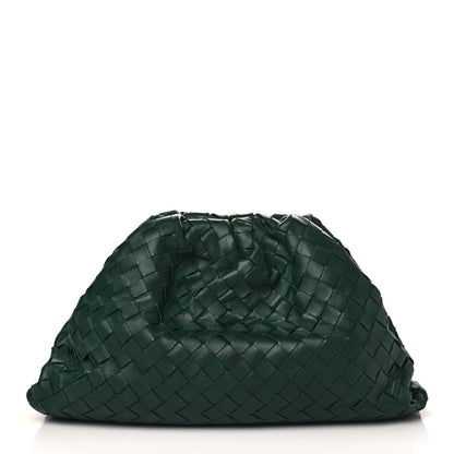 Bottega Veneta Nappa Maxi Intreccio The Pouch Oversized Clutch Raintree 1 of 9