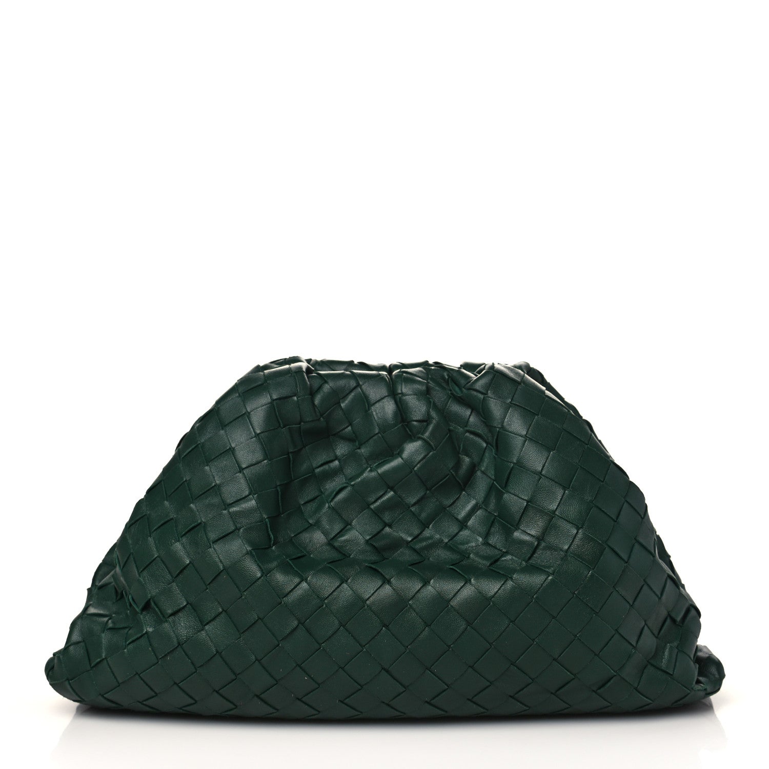 Bottega Veneta Nappa Maxi Intreccio The Pouch Oversized Clutch Raintree 1 of 9