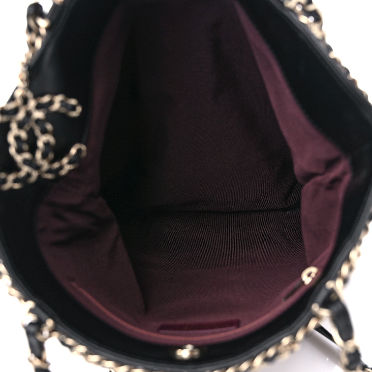 Chanel Lambskin Large Shopping Chain Tote Black 5 of 9