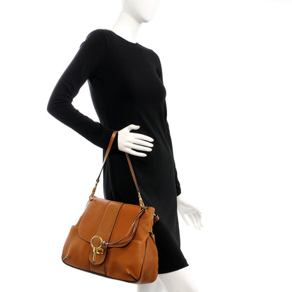 Chloe Grained Lambskin Medium Lexa Shoulder Bag Mustard Brown 2 of 9