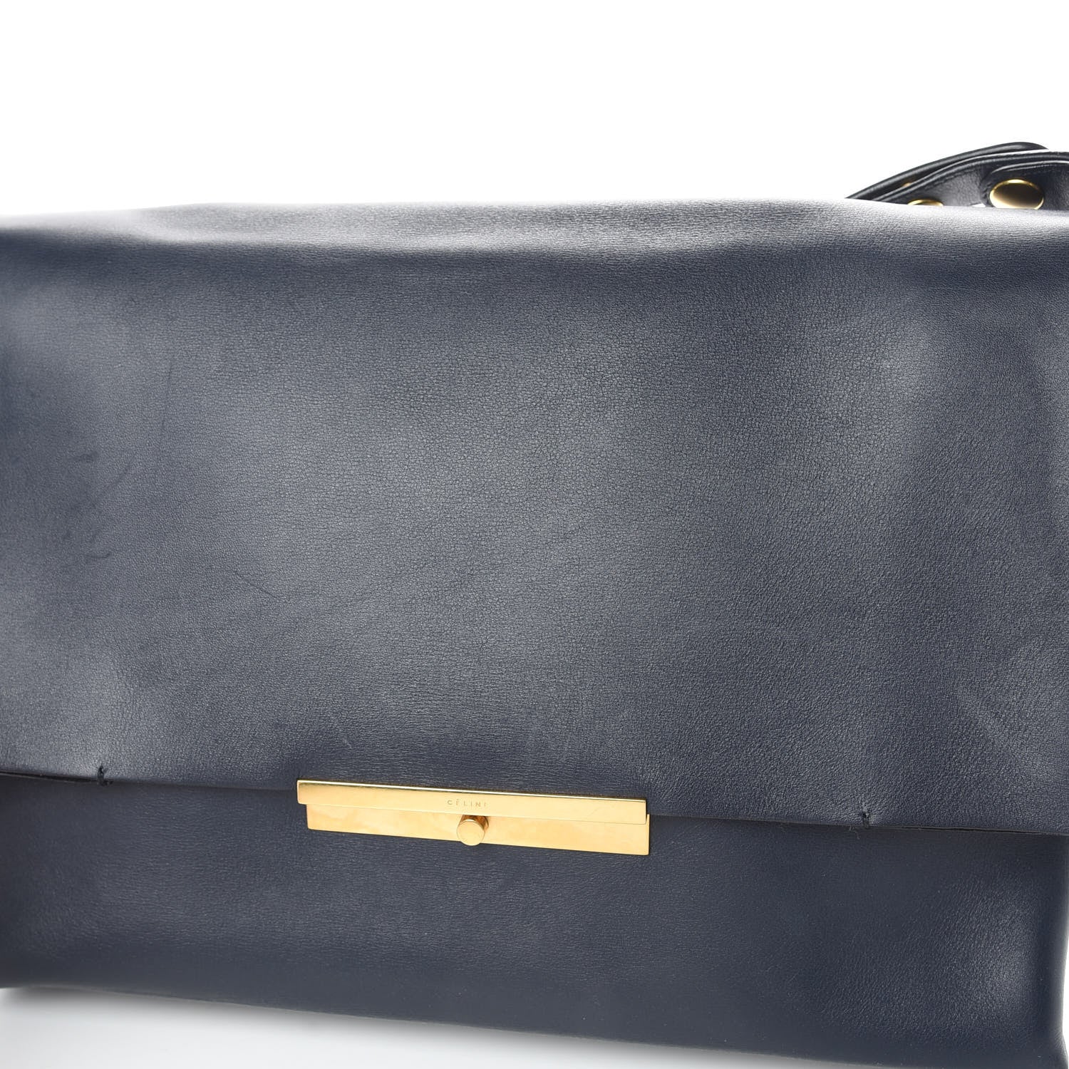 Celine Calfskin Blade Flap Navy 14 of 17