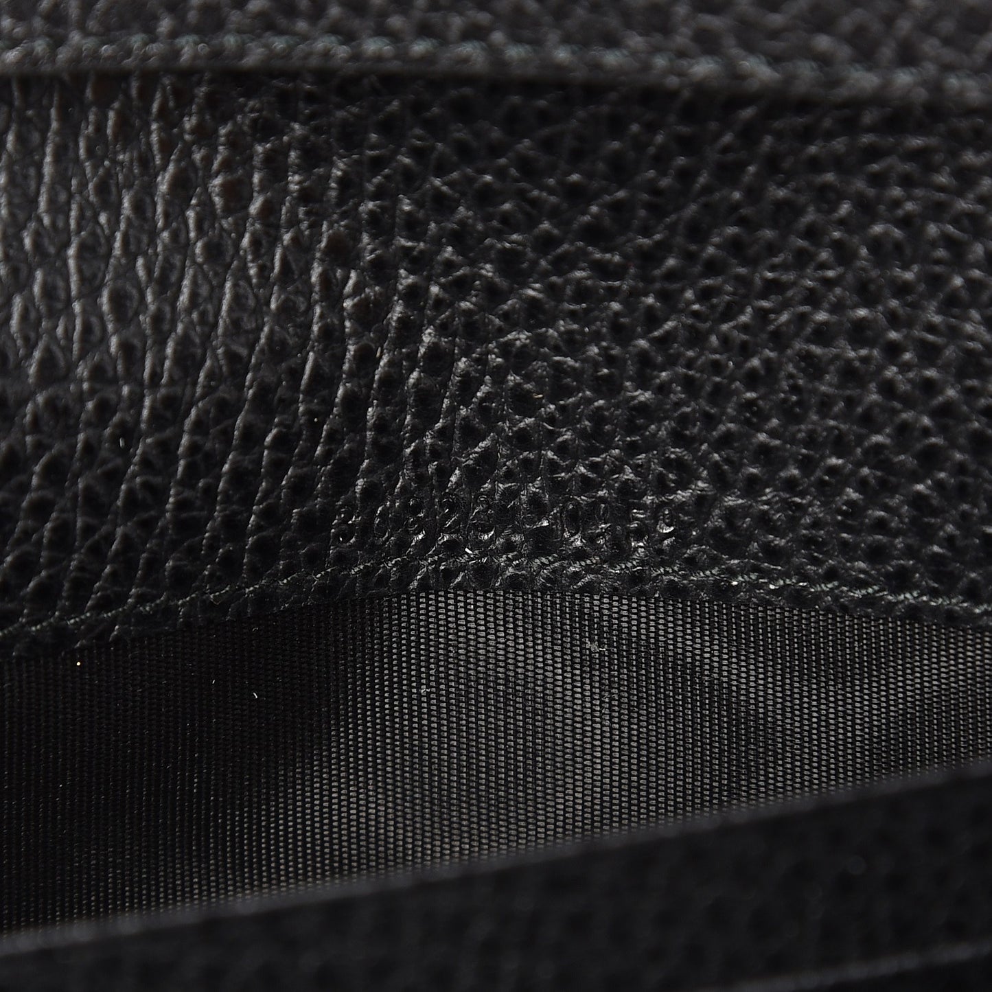 Dollar Calfskin Mini Swing Wallet Bag Black