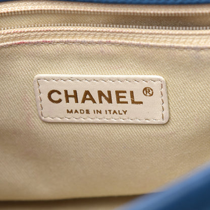Chanel Iridescent Calfskin Large Chic Quilt Flap Dark Blue 6 of 30