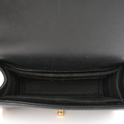 Chanel Lambskin Quilted Small Top Handle Boy Flap Black 5 of 12