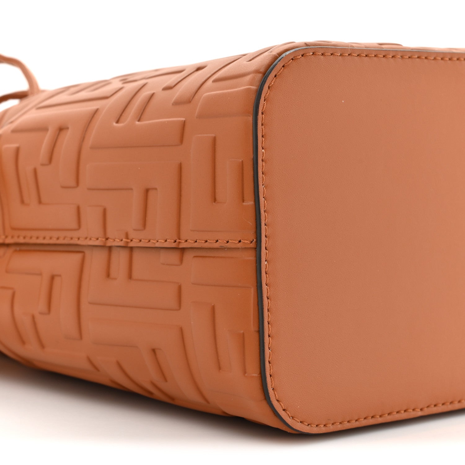 Fendi Vitello Liberty F is Fendi FF 1974 Embossed Mini Mon Tresor Bucket Bag Brandy 10 of 11