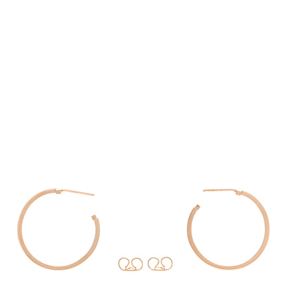 Tiffany 18K Rose Gold Medium T Wire Hoop Earrings 3 of 4
