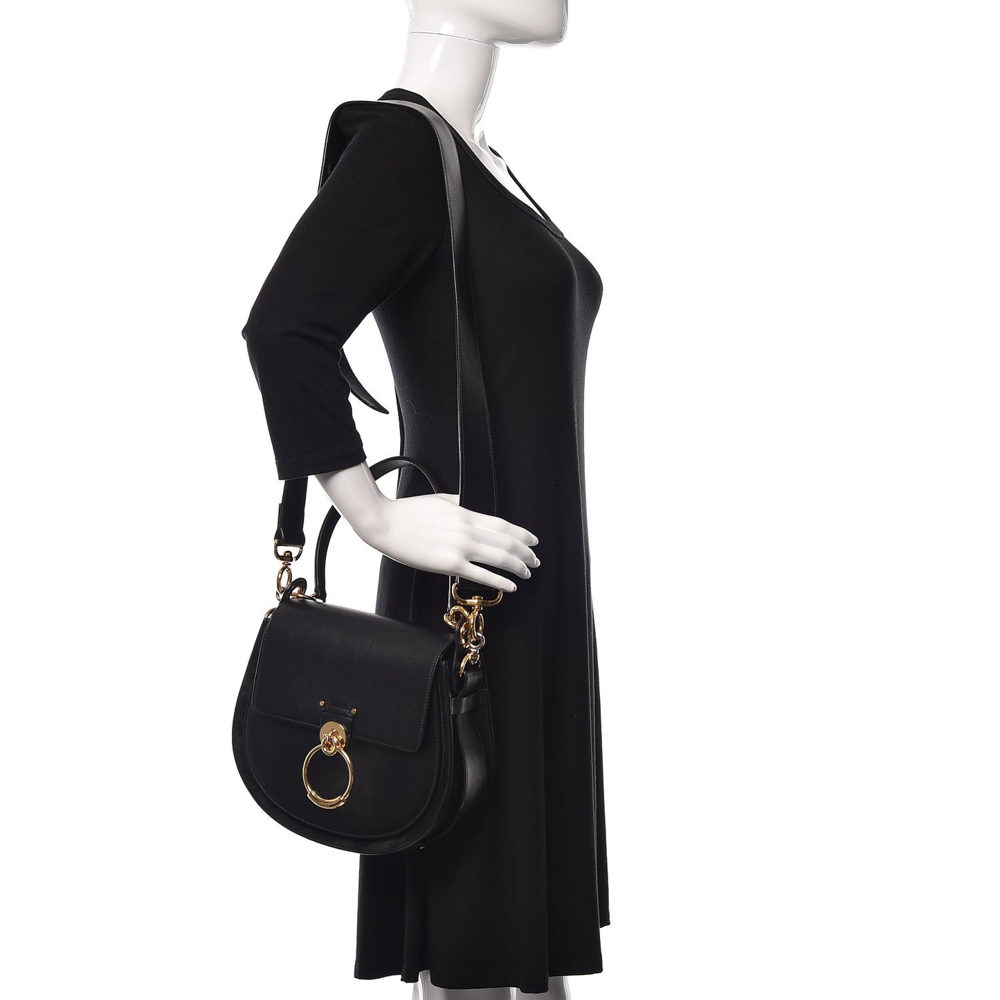 Calfskin Large Tess Bag Black
