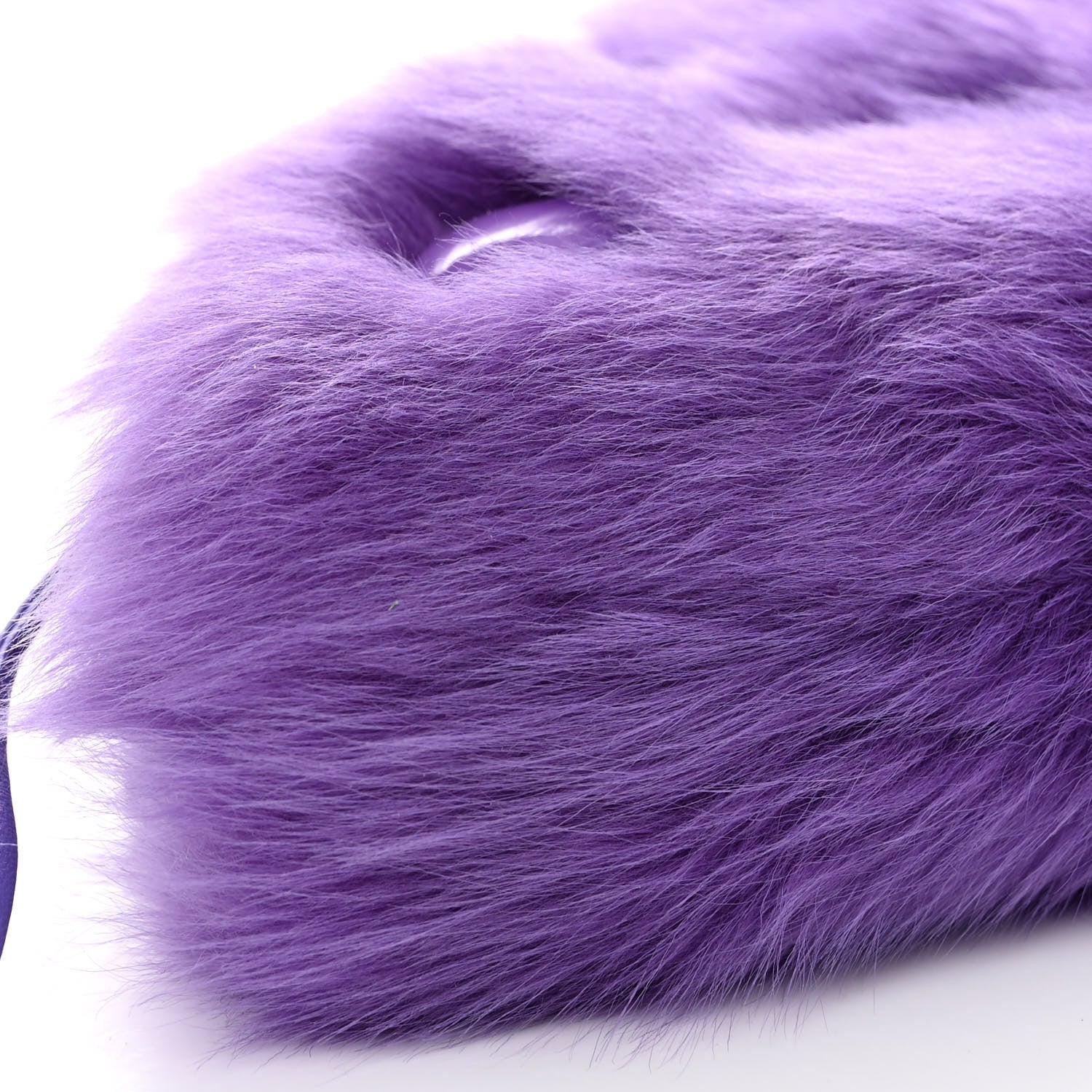 Bottega Veneta Shearling Lambskin Embellished The Mini Pouch Purple 10 of 11