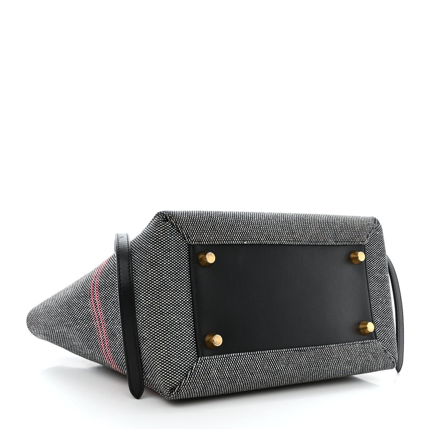 Cotton Canvas Calfskin Mini Belt Bag Black