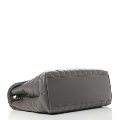 Saint Laurent Calfskin Y Quilted Monogram Medium Loulou Chain Satchel Earth 4 of 12