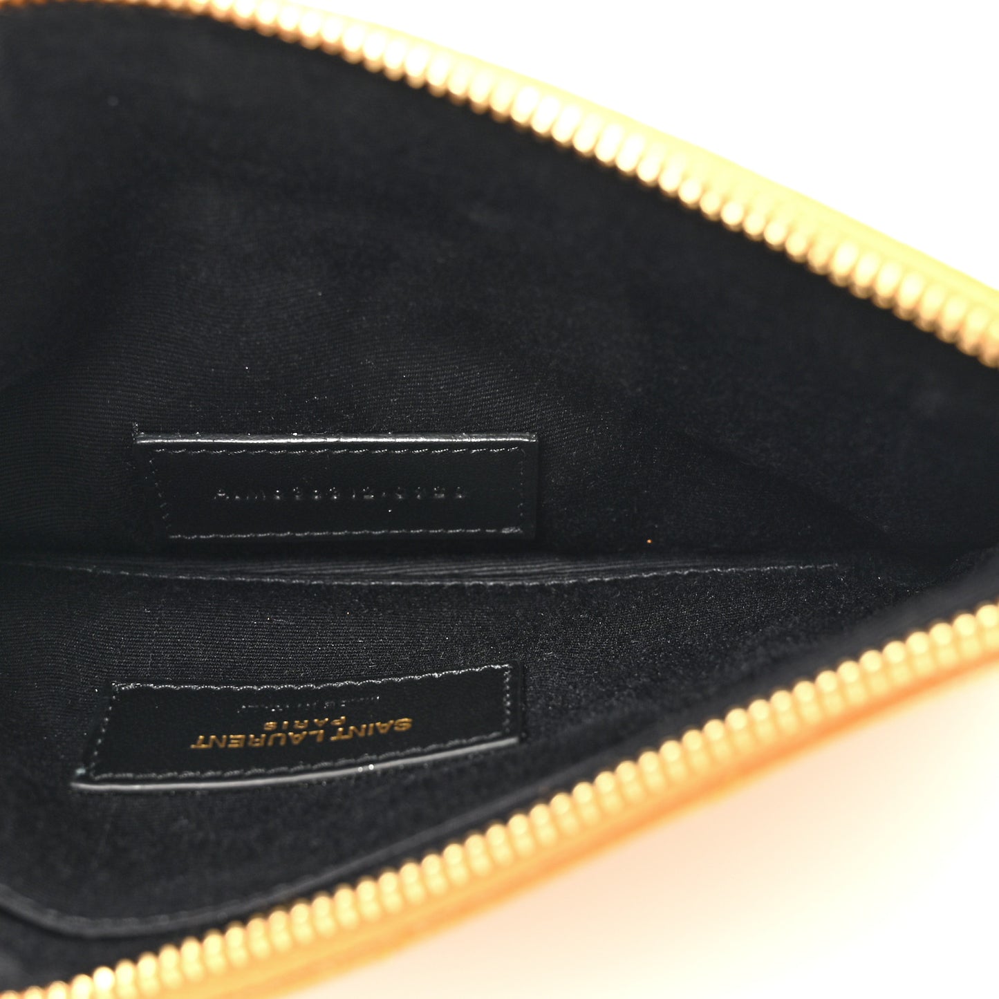 Grain De Poudre Chevron Monogram Bill Pouch Senape Yellow