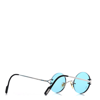 Cartier Rimless C-Decor Round Sunglasses Blue 4 of 7