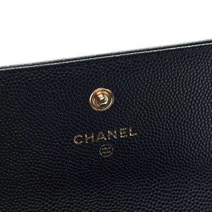 Chanel Caviar Quilted Boy Flap Card Holder Black 7 of 8