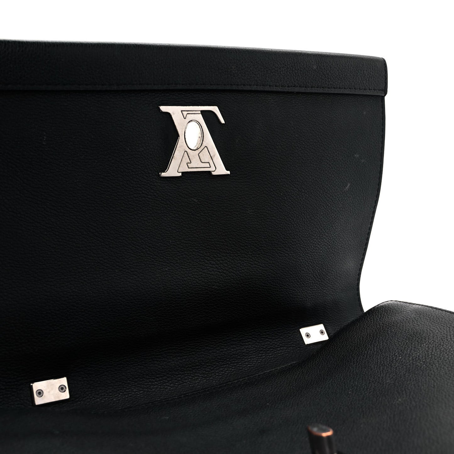 Soft Calfskin Lockme II Top Handle Black