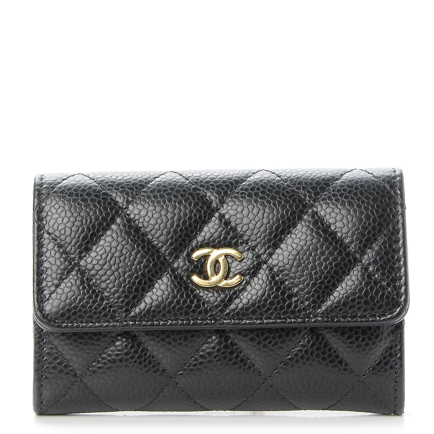 Chanel Caviar Quilted Flap Card Holder Black 1 of 9