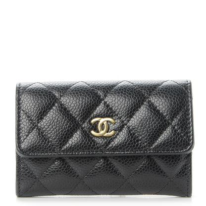 Chanel Caviar Quilted Flap Card Holder Black 1 of 9