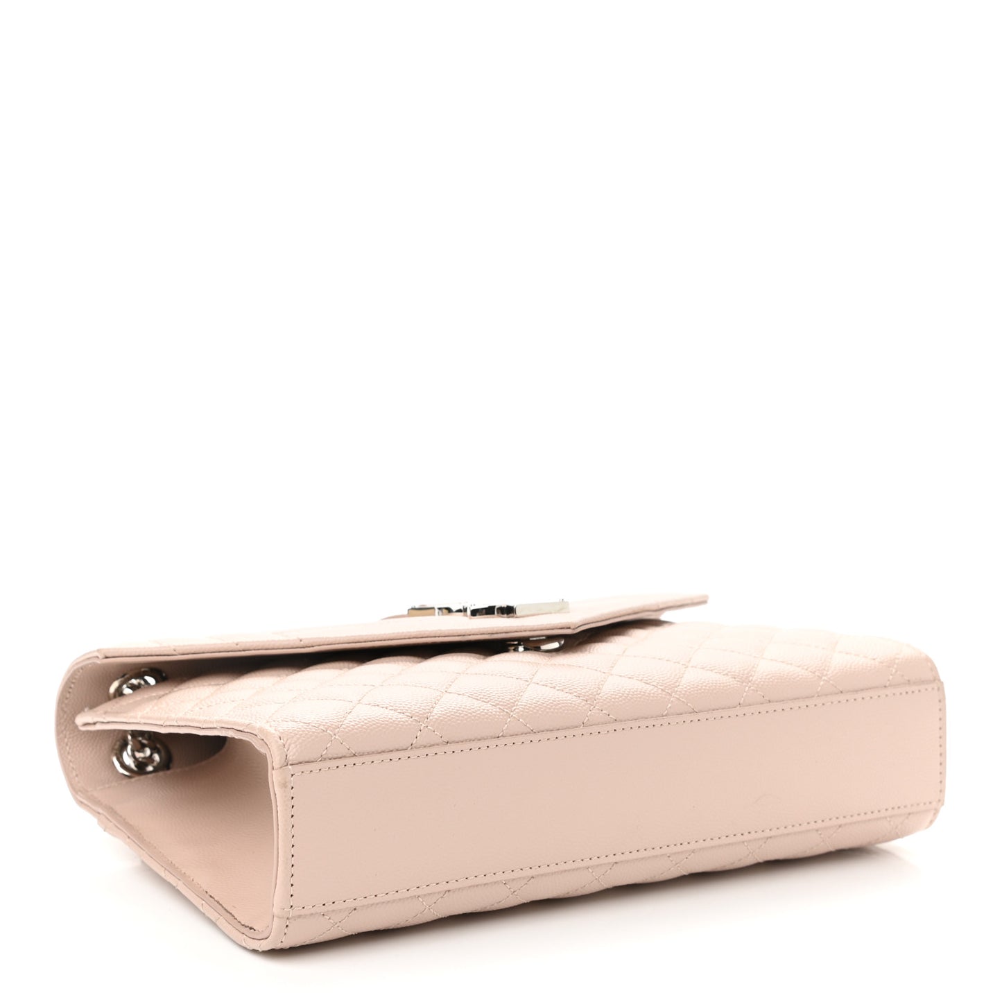 Grain De Poudre Textured Mixed Matelasse Medium Triquilt Monogram Satchel Marble Pink