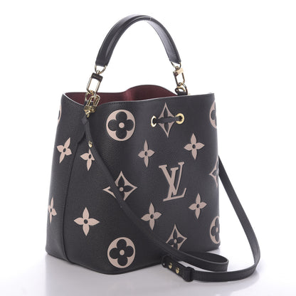 Louis Vuitton Empreinte Monogram Giant Neonoe MM Black Beige 3 of 9