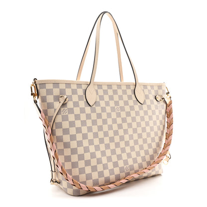 Louis Vuitton Damier Azur Braided Neverfull MM Pink 3 of 10