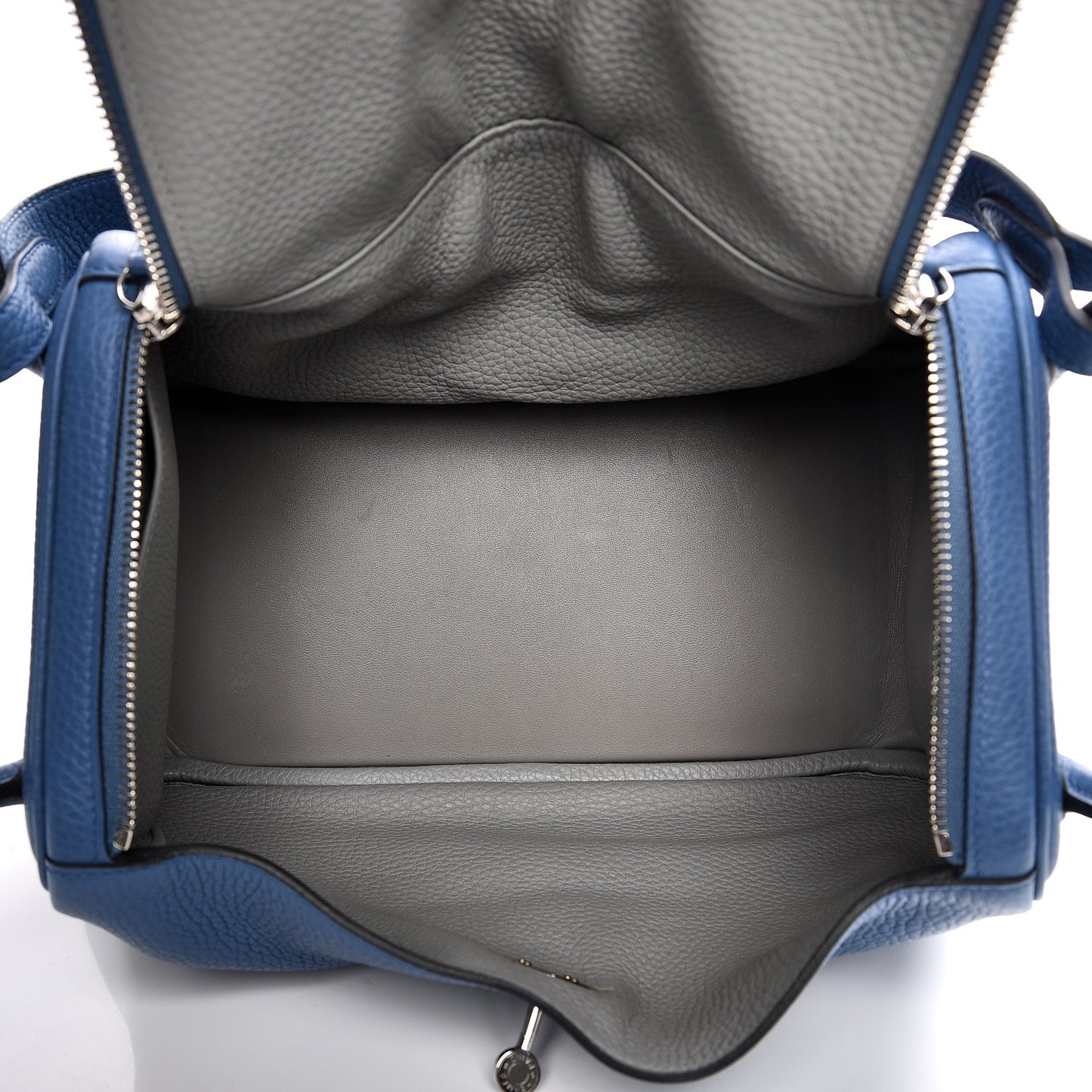 Taurillon Clemence Verso Lindy 30 Bleu Agate Gris Mouette