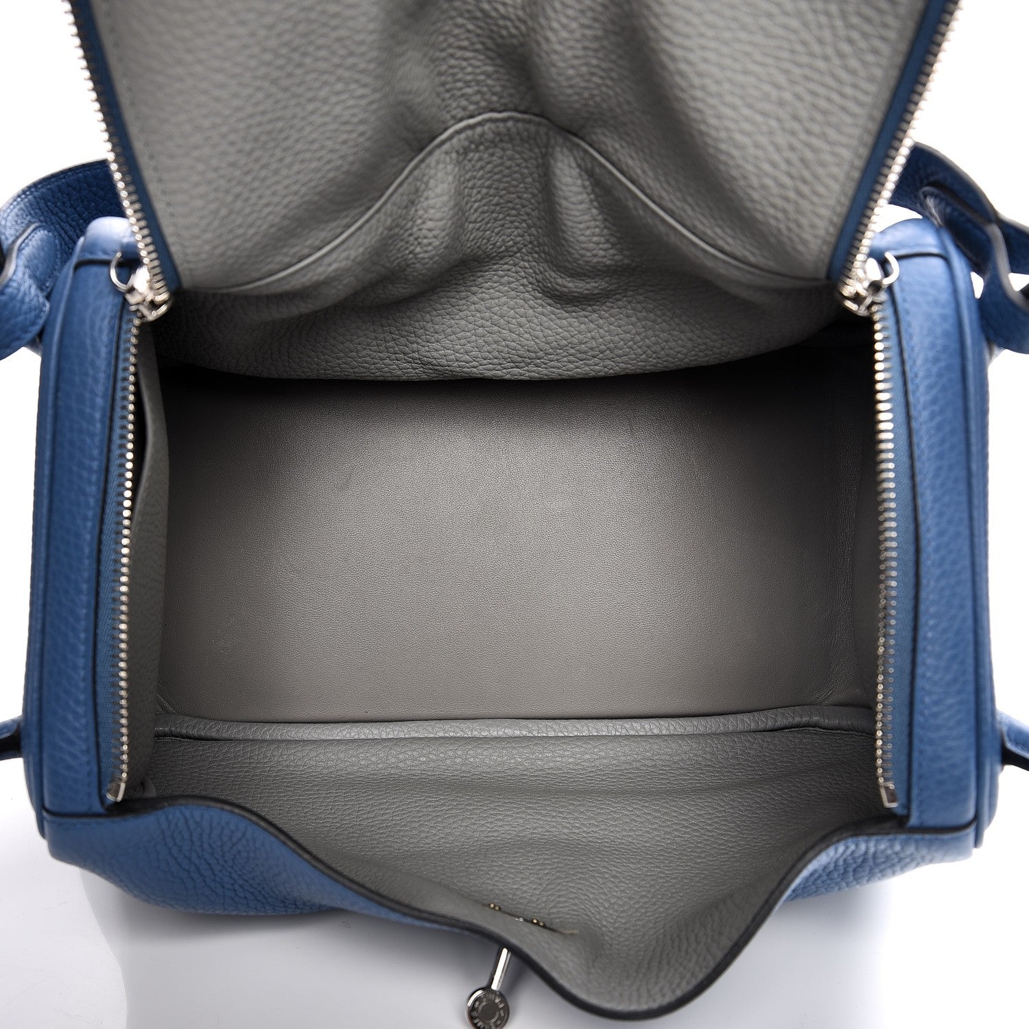 Hermes Taurillon Clemence Verso Lindy 30 Bleu Agate Gris Mouette 5 of 8