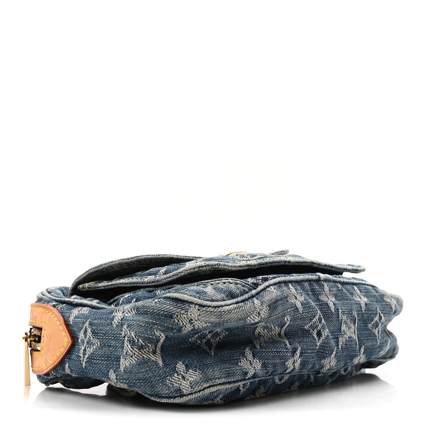 Monogram Denim Bum Bag Blue