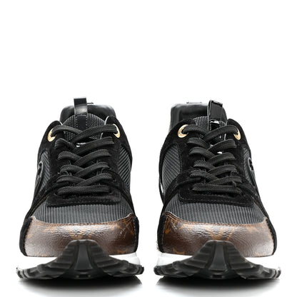 Louis Vuitton Suede Monogram Run Away Sneakers 37.5 Black 2 of 14