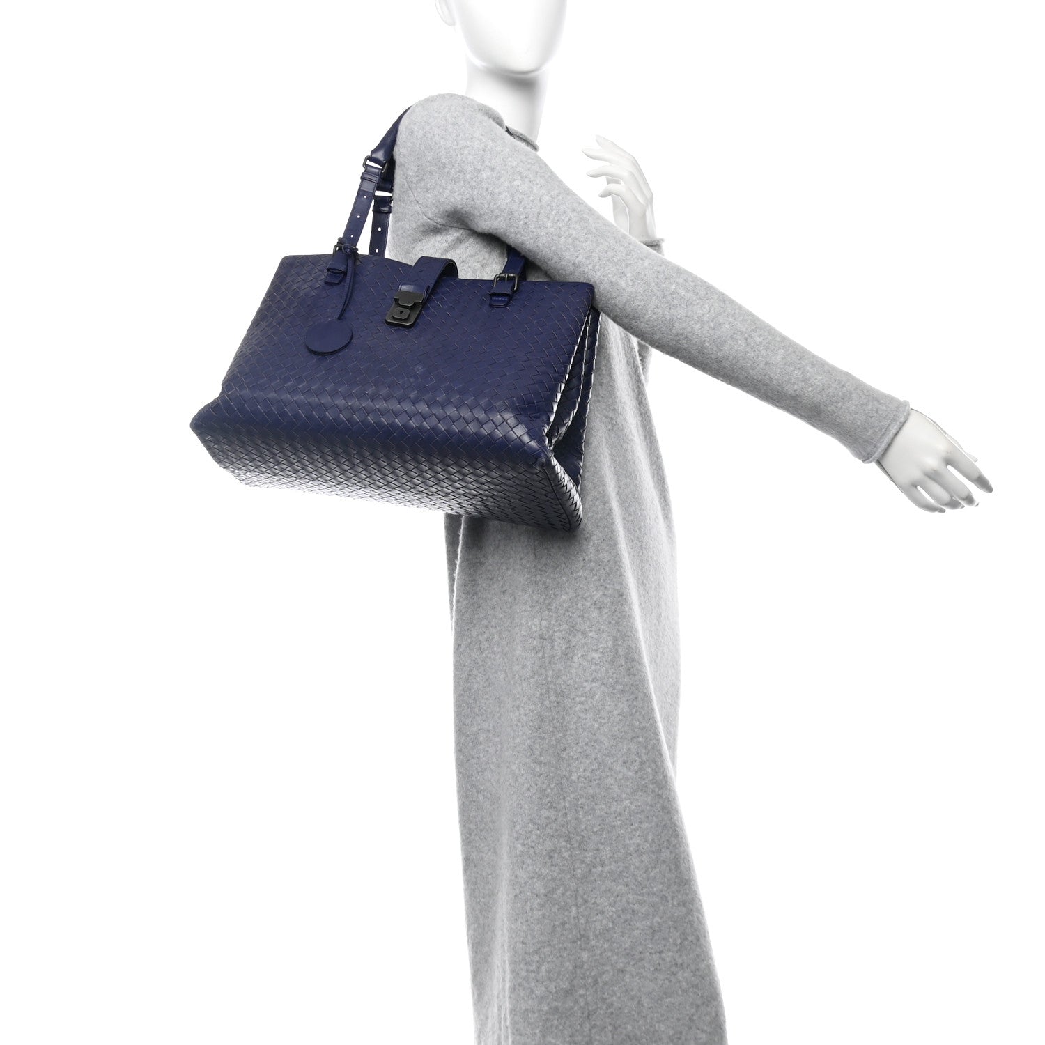 Bottega Veneta Nappa Intrecciato Medium Roma Tote Atlantic 2 of 14