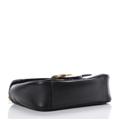 Gucci Calfskin Matelasse Mini GG Marmont Shoulder Bag Black 3 of 7