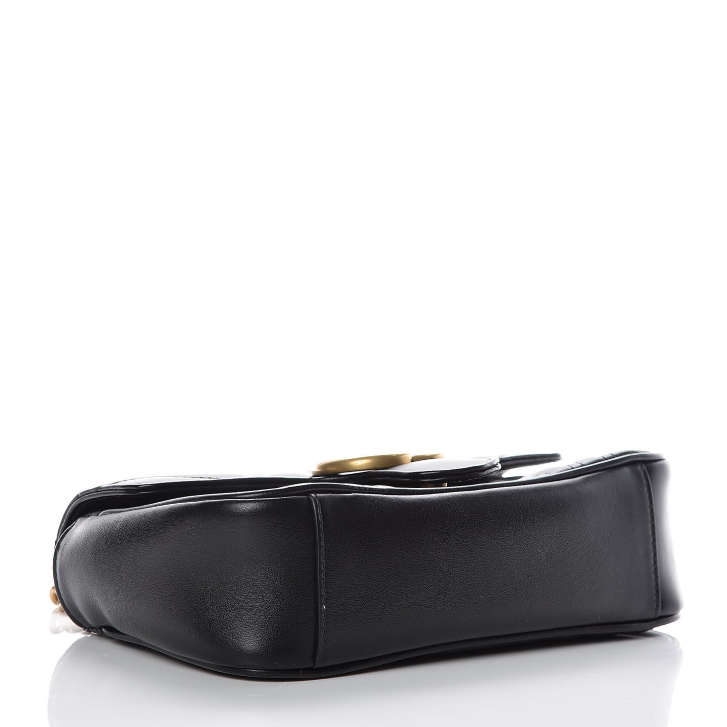 Calfskin Matelasse Mini GG Marmont Shoulder Bag Black