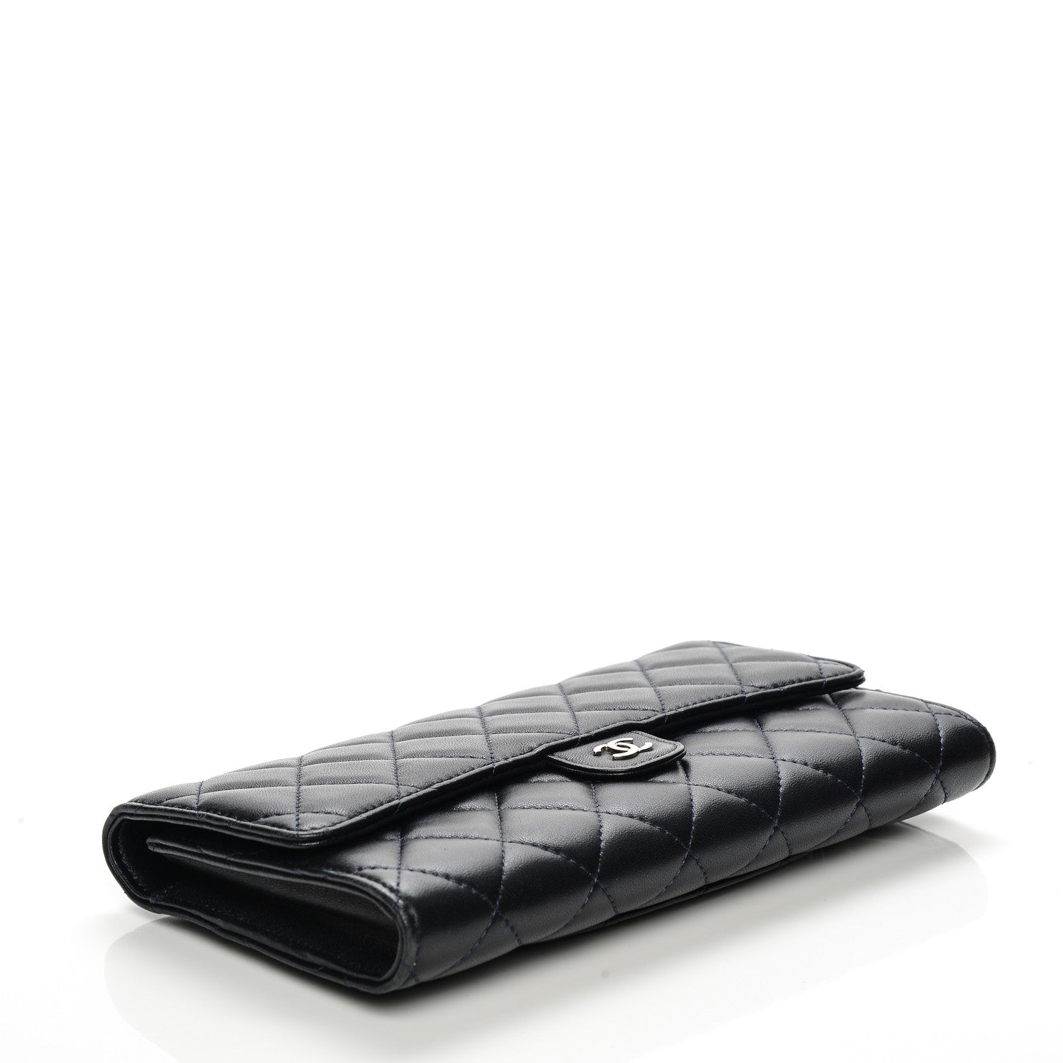 Chanel Lambskin Quilted Travel Wallet Navy 4 of 8