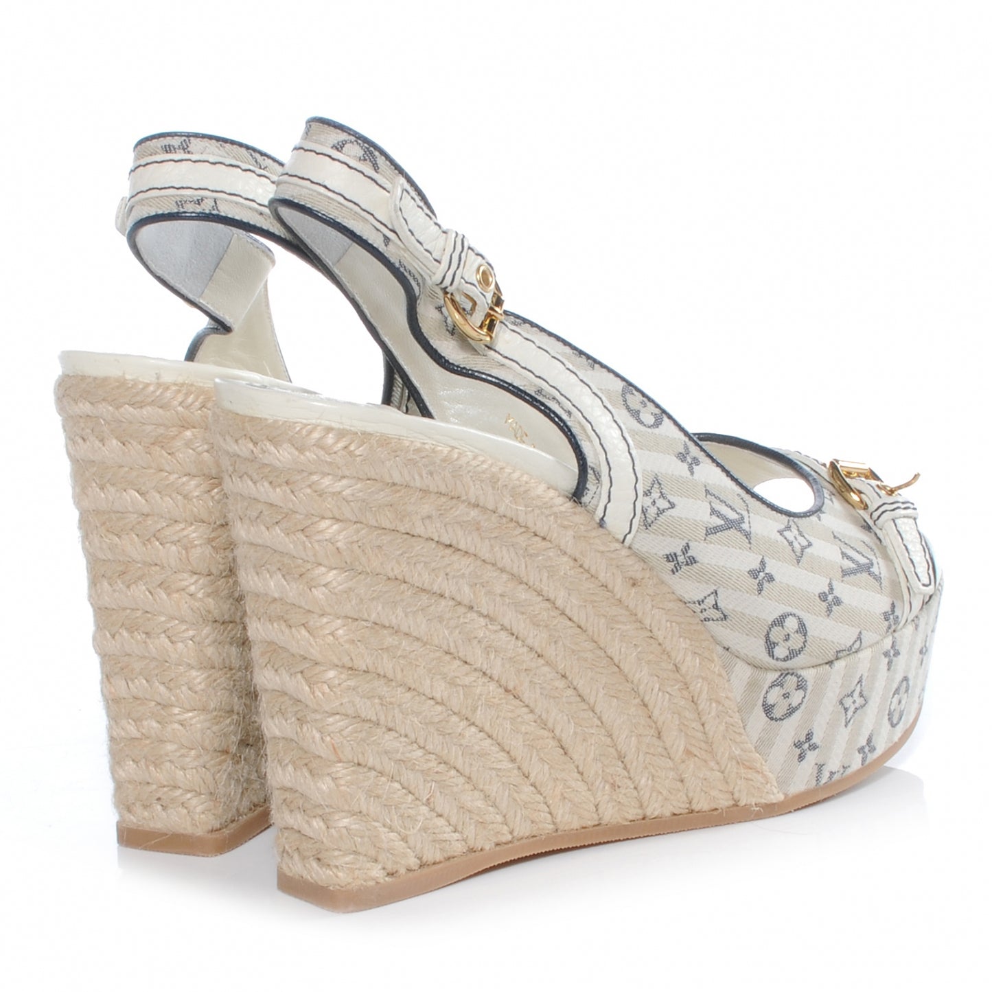 Mini Lin Croisette Anemone Wedges Sandals 36.5 Blue