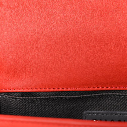 Chanel Lambskin Stingray Quilted Small Boy Flap Orange 13 of 20